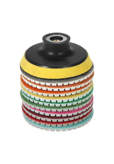 10 Adet 3 İnç Elmas Esnek Islak Parlatma Pedleri Taşlama E3187-1