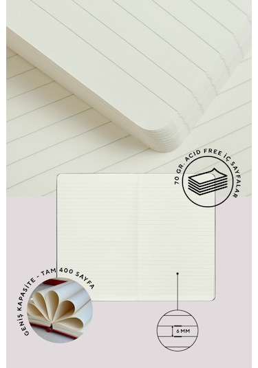 Nota Bene Classic Esnek Kapak Defter, 13x21 Cm, Çizgili Yeşil