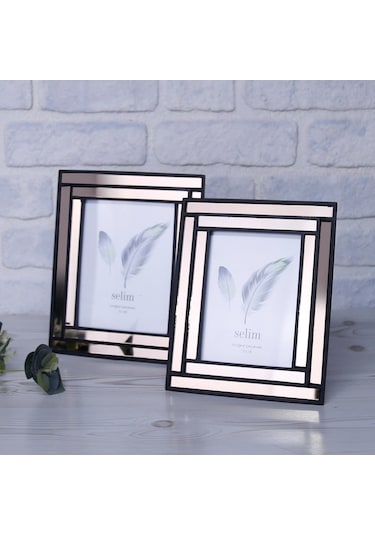 Selim 15 x 20 CM Lara Aynalı Çerçeve Siyah