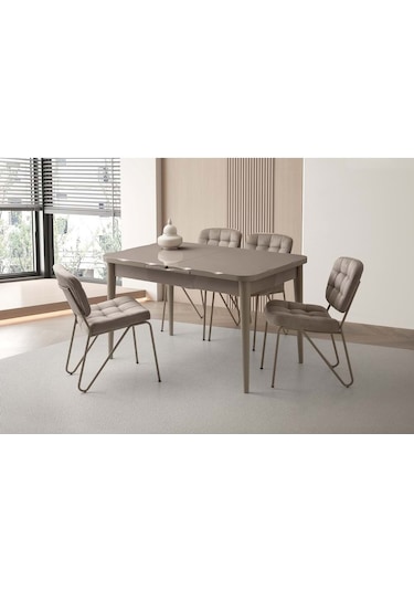 Cappicino Mobilgen 130+37 Kelebek Kütük Hg Açılabilir Masa Cappuccino