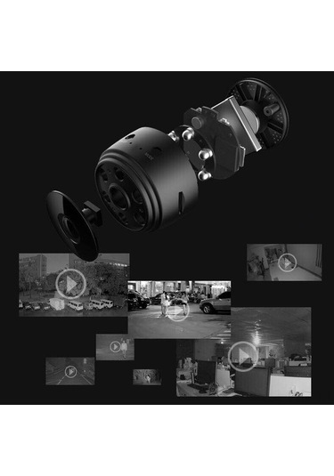 Geeksen Mini Wifi Kamera 1080p - Hareket Algılama, İnfrafed Gece Görüşü, Dönüşümlü Kayıt, Taşınabilir Spor Kameralı Beyaz, Hafıza Kartı Yok