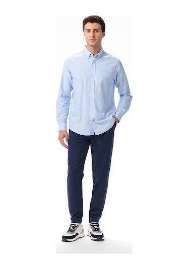 Nautica Erkek Mavi Classic Fit Gömlek Düz W57435t Mavi