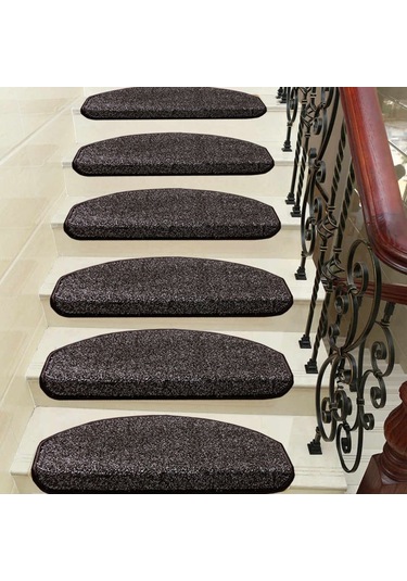 Kahverengi Kendinden Yapışkanlı Merdiven Basamak Paspası / Halısı (402804655)
