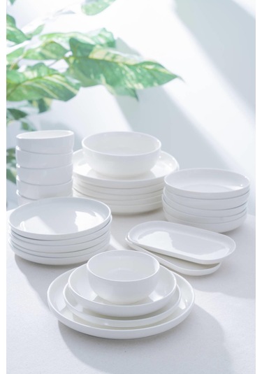 Diona 6 Kişilik 27 Parça Yemek Takımı Beyaz