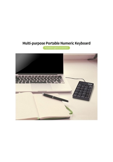 Novahub Usb Nümerik Klavye Mofii X810 - 18 Tuşlu Finans Klavyesi Siyah Optik Taşınabilir Optik