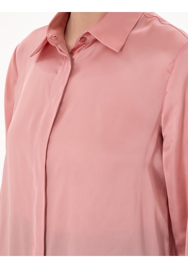 Pierre Cardin Kadın Pudra Gömlek Desenli 50313588-vr042 Pudra