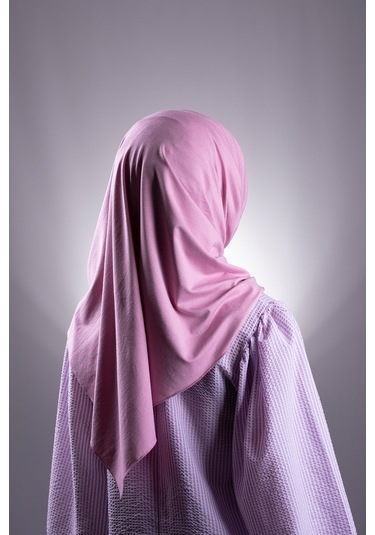 Pembe Düz Klasik Şal Viskon Kumaş Likralı Penye 202101_04 Pembe