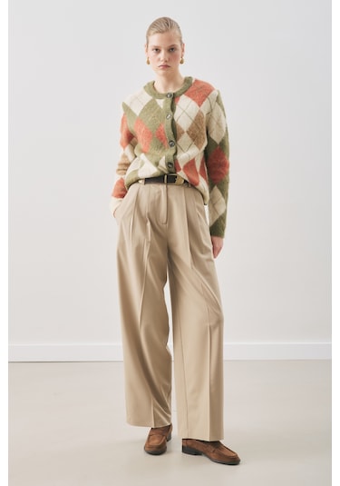 Classıc Pileli Pantolon Çağla Çağla