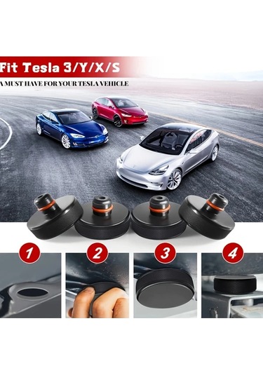 Honeybeeshop Tesla Jeki İçin Tesla Model 3 S X Y Jack Pedalları Depolama Kutulu 4 Jak 2013 2025 Aksesuar