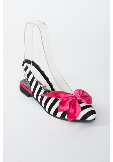 Fox Shoes Siyah/beyaz/fuşya Kumaş Kadın Babet H726809004 Siyah/beyaz/fuşya Siyah - Beyaz - Fuşya