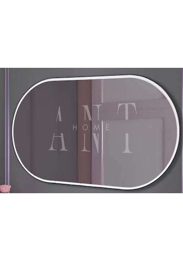 Çerçeveli Ayna, Duvar Aynası, Masa Aynası, Minyatür 40x25 Cm 25 X 40 Beyaz