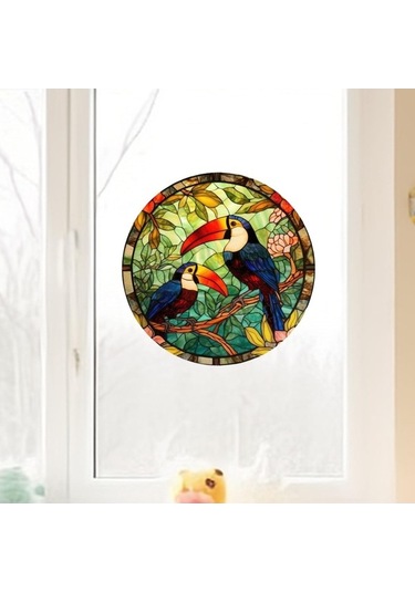 Pazly Yenilik Suntek Sinek Magideal Kuşu Ev Çıkartması Çıkarılabilir Cam Ms Ahşap