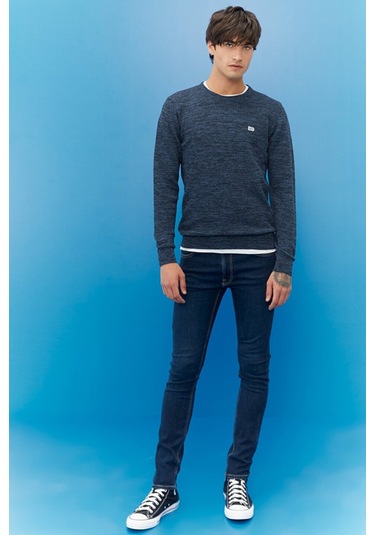 Lee Erkek Kazak L212149400 400 MAVİ Mavi