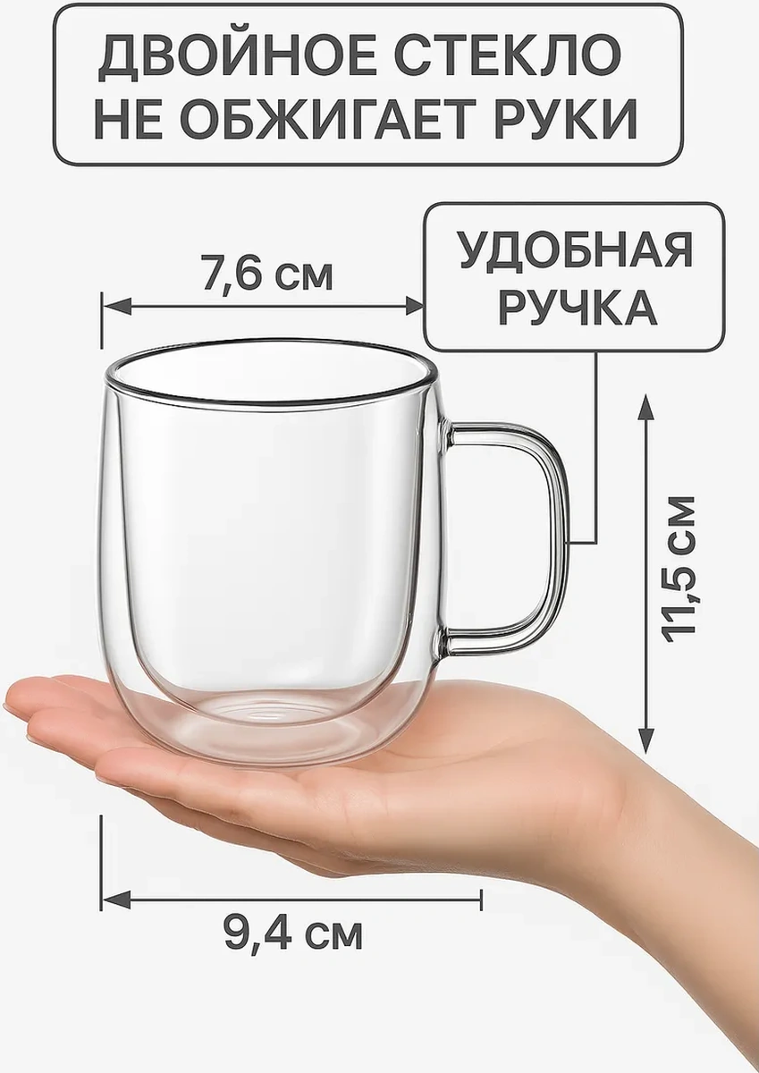 Cnglass Kapuçino Ve Latte İçin Çift Duvarlı Kupa 355 Ml 2 Adet. 7285385 Beyaz