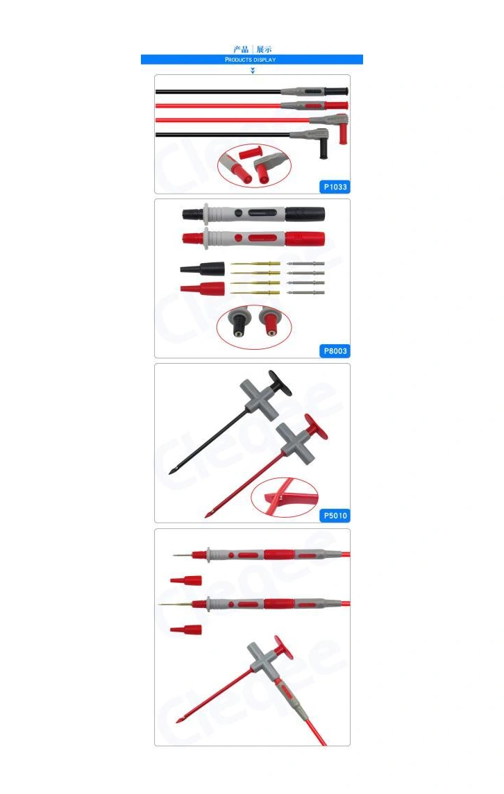 P1200b 14 Parça Çok Işlevli Değiştirilebilir Multimetre Probu Test Ölçüm Kablo Kiti