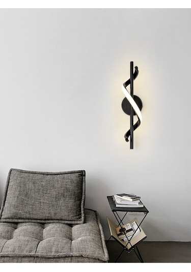 Buse Siyah Ledli Duvar Aplik Siyah