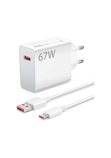 Tonex 67w Usb-a To Type-c Kablolu Şarj Aleti Beyaz