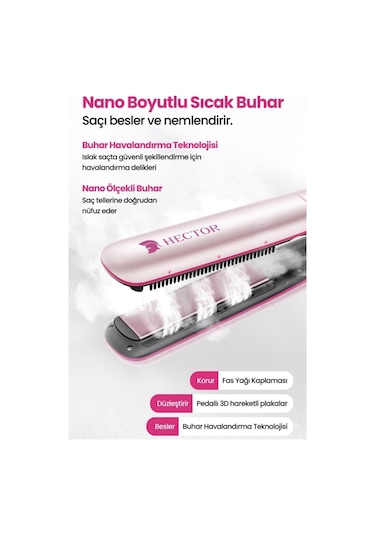 Hector Hd205b 150 W Buharlı Göstergeli Saç Düzleştirici