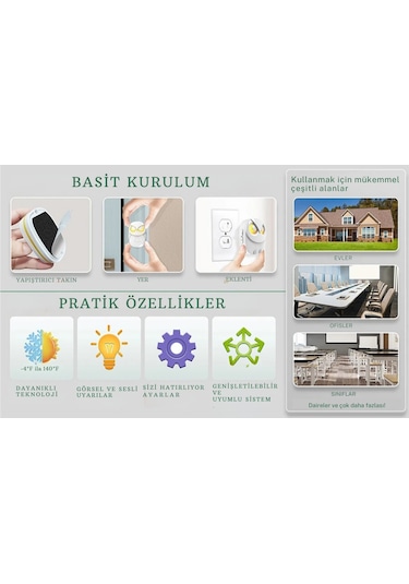 Techtic 1buton 1alıcı Kablosuz Kapı Zili Yaratıcı Baykuş Şekilli