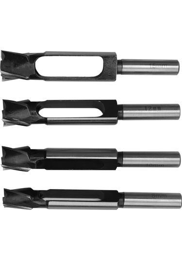 4 Adet Tenon Dübel Tapa Kesici Sıkı Tapa 8mm 10mm 12mm 15mm Mantar Matkap