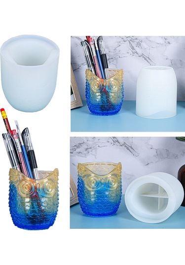 Sones D768 Epoksi Kalıp Baykuş Kalemlik Silikon Kalıp