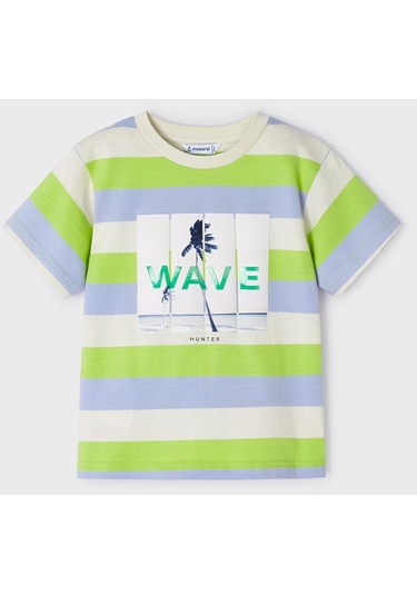 Mayoral Erkek Çocuk Çizgili Tshirt Yeşil