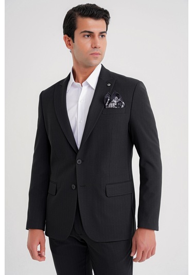 C 724 Ceket Comfort Siyah Siyah