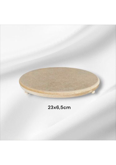 Ahşap-ham Mdf- Ayaklı Yuvarlak Sunumluk-küçük Kahvaltı Sunumluk