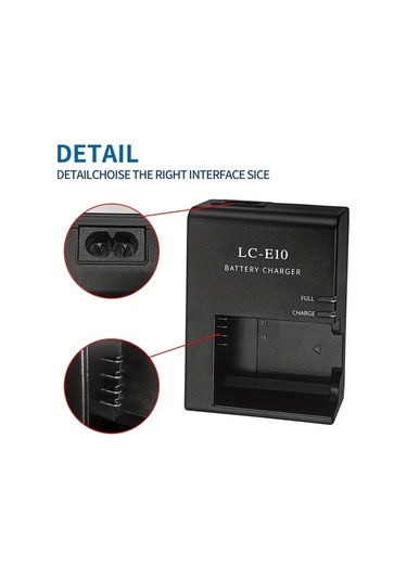 Xuweiwei Edkoky Lc-e10+eu Kamera Sarj Cihazi Lp-e10 Pil Canon Eos Rebel T3 T5 T6 T7 Kıss X50 X70 X90 1100d 1200d 1300d 2000d 1500d Icin