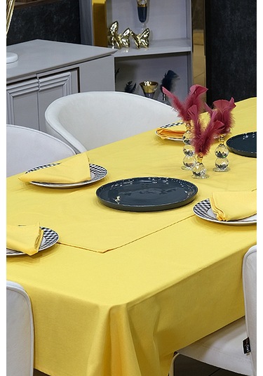 Dream Kumaş Peçete Modelleri Leke Tutmaz Kumaş Peçete Çeyiz Seti 6lı Paket Sarı