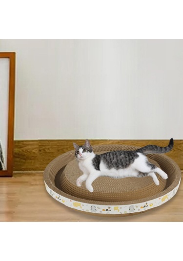 Suntek Karton Kedi Tırmalama Yatağı Salon Oluklu Tırma M