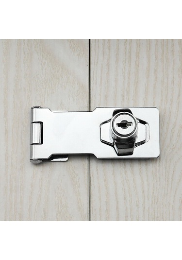 Lemestar Zink Alaşımlı 105mm 4 İnç Gümrük Kapısı Kilit, Chrome Kaplama, Güvenli Kilit Cilindiri Ve Anahtarlar İle