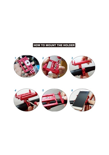 Skycity Al6063 Alüminyum Bisiklet Telefon Tutucu, 3.5-6.2 İnç Telefonlar İçin Uyumlu, Kolye Ve Gövde Kapağına Hızlı Kurulum, Siyah Siyah