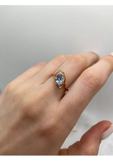 Serebranyj Dom 925 Ayar Gümüş Doğal Topazlı Yüzük 204149980 Diğer