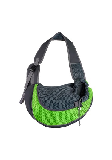 Pet Kedi Köpek Taşıyıcı Sırt Çantası Seyahat Tote Omuz Çantaları Örgü Sling Green L