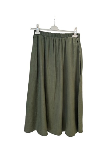 Z-556 Üstü Kimono Kısa Etekli Çilek Takım Haki