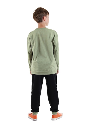 Denokids Kaplan Erkek Çocuk T-shirt Pantolon Takım Renkli