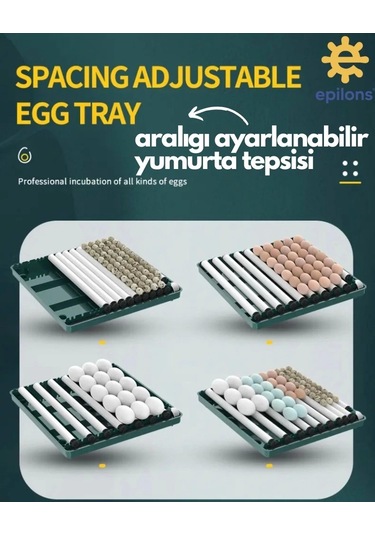 Kuluçka Makinesi Wifi Kamera Hediyeli 130 Lu Tam Otomatik Yedek Motorlu