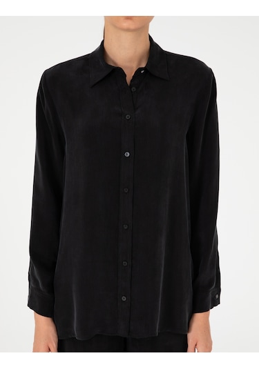 Pierre Cardin Kadın Gömlek Desenli 50292279-vr046 Siyah