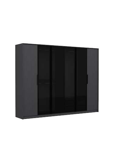 Kale Luxe 6 Kapaklı Gardrop - Antrasit