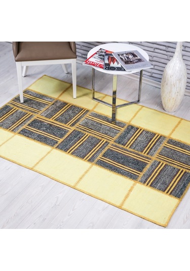 Patchwork El Dokuma Anadolu Halısı – Spring (431012701) Sarı