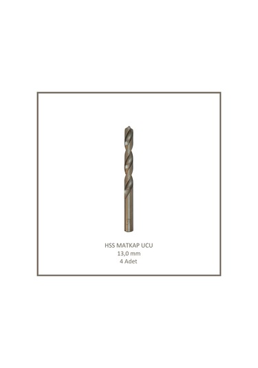 Hss Matkap Ucu 13 Mm, Metal, Ahşap, Plastik İçin 4 Adet