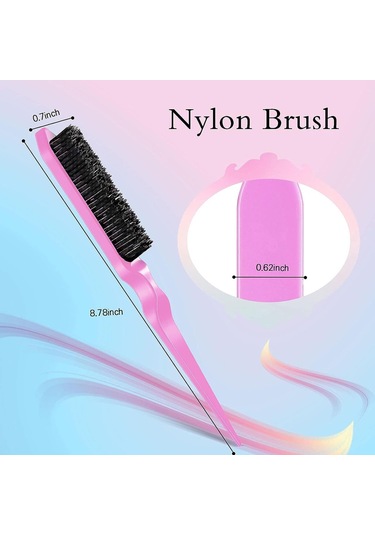 Suntek 3 Parçalı Kenar Ve Arka Bakım Fırçası Seti Pembe