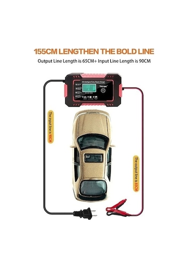 Pazly Tamir Şarj Cihazı Motosiklet Kurşun-asit Akü 12v6a Akıllı Evrensel Araba Şarj Fk