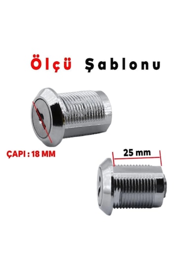 Mandallı Dolap Çekmece Kilidi Mandallı Çekmece Kilidi 2 Anahtarlı Mobilya Dolap Kilit Metal