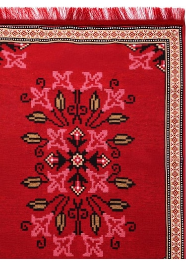Bigghome Çift Taraflı Kilim, Makinede Yıkanabilir, Modern Desenli, 80 150 Cm, Sa25py