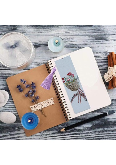 Teltree El Yapımı 5d Pırlanta Boyama Kitabı Ayracı - Renkli Deri Ve Püsküllü Sanat Seti, Hediye İçin İdeal Diğer