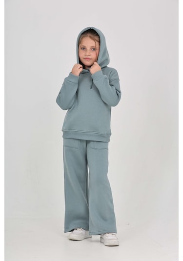 Toontoy Kız Çocuk Tnty Nakışlı Eşofman Takım Mavi