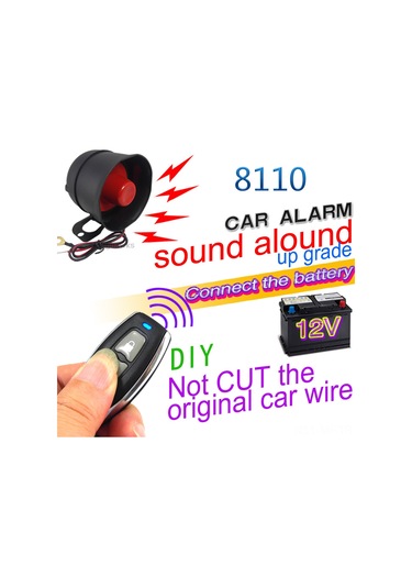 Mufunye 12v Araba Güvenlik Sistemi, 7 Hassasiyet Ayarı, 125db Titreşimli Alarm, 2 Kumanda İle Kırılmadan Kurulum