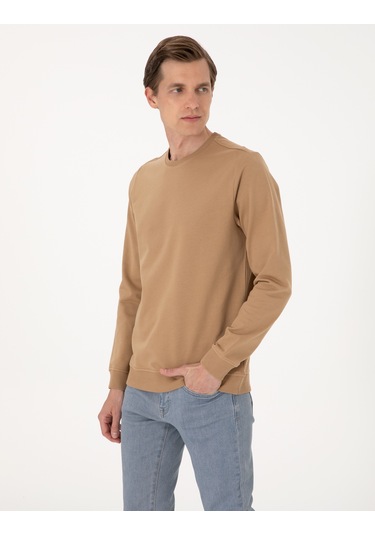 Pierre Cardin Erkek Açık Kahverengi Sweatshirt 50314054-vr002 Açık Kahverengi